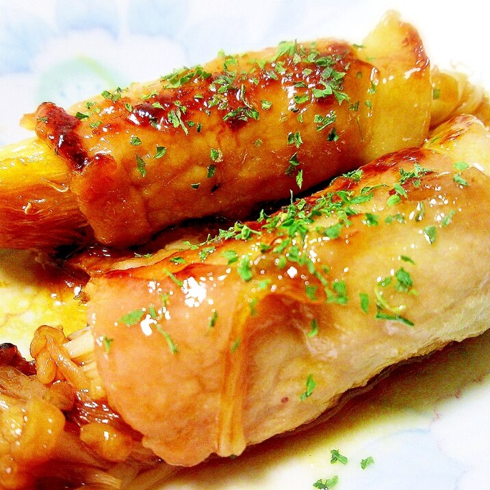 豚肉のえのき巻き~照り焼き